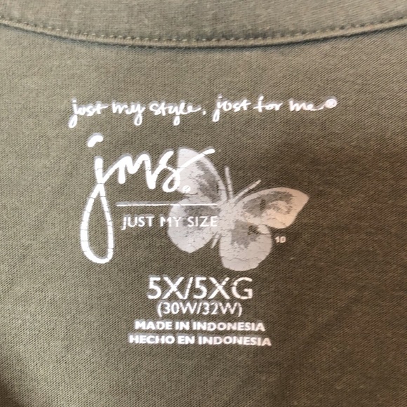 Just My Size Short Sleeve Top 5X PLUS SIZE - Picture 2 of 9